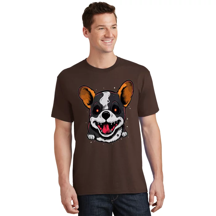 Spooky Dog Halloween Puppy Lover Spooky Zombie Dog Halloween Corgi Costume Funny T-Shirt