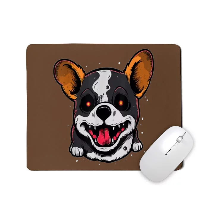 Spooky Dog Halloween Puppy Lover Spooky Zombie Dog Halloween Corgi Costume Funny Mousepad