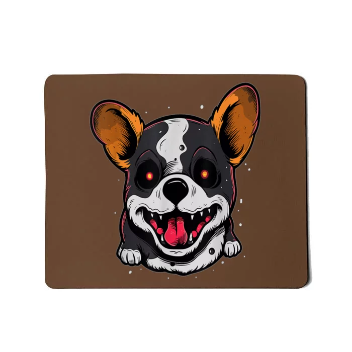 Spooky Dog Halloween Puppy Lover Spooky Zombie Dog Halloween Corgi Costume Funny Mousepad