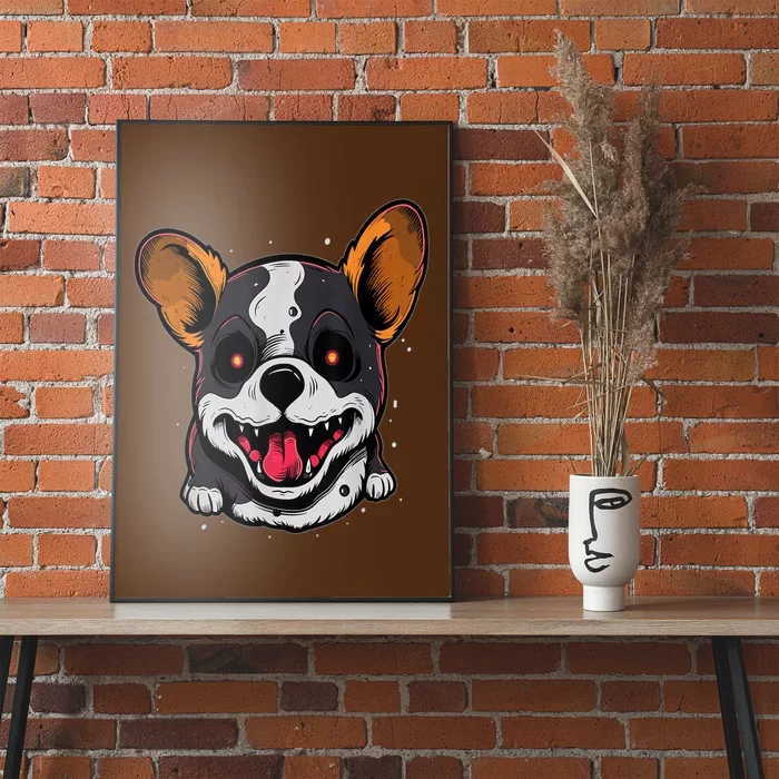 Spooky Dog Halloween Puppy Lover Spooky Zombie Dog Halloween Corgi Costume Funny Poster