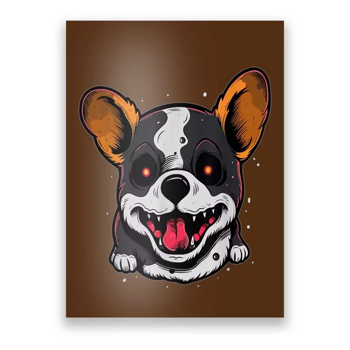 Spooky Dog Halloween Puppy Lover Spooky Zombie Dog Halloween Corgi Costume Funny Poster