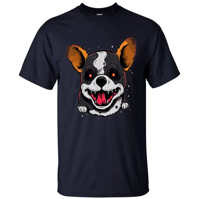 Spooky Dog Halloween Puppy Lover Spooky Zombie Dog Halloween Corgi Costume Funny Tall T-Shirt