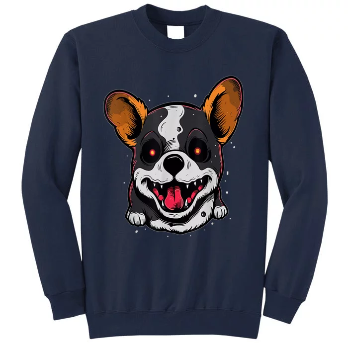 Spooky Dog Halloween Puppy Lover Spooky Zombie Dog Halloween Corgi Costume Funny Tall Sweatshirt