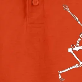 Skeleton Dab Halloween Dabbing Skeleton Cool Gift Dry Zone Grid Performance Polo