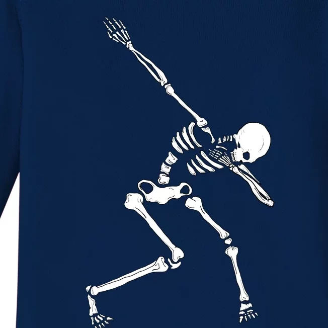 Skeleton Dab Halloween Dabbing Skeleton Cool Gift Baby Long Sleeve Bodysuit