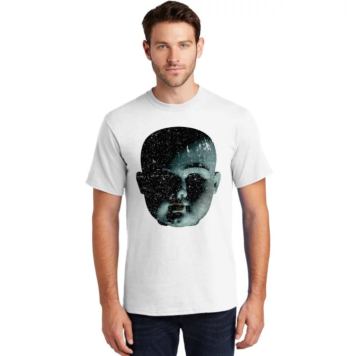 Scary Doll Head Super Creepy Halloween Tall T-Shirt