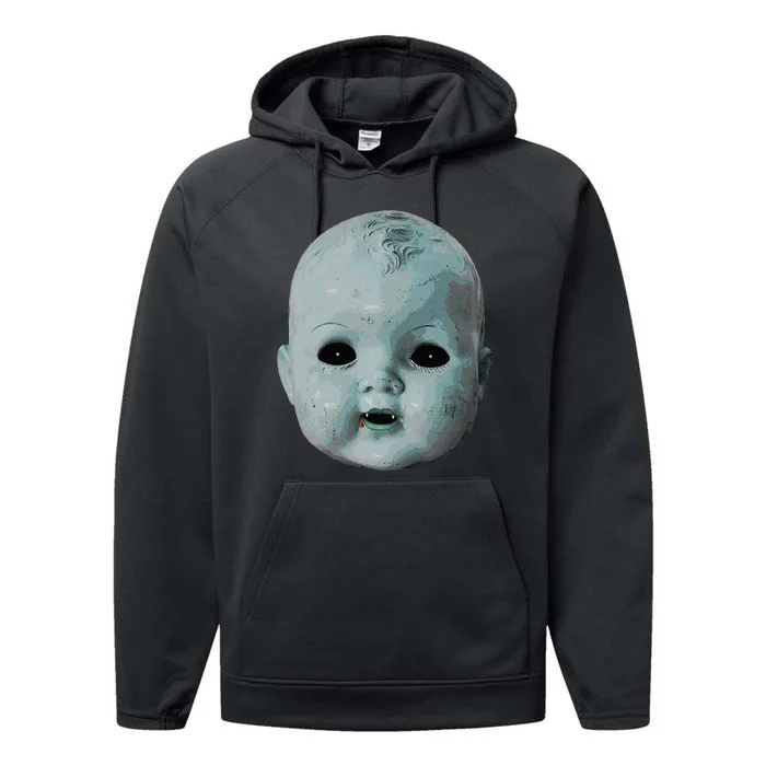 Scary Doll Head Creepy Halloween Vampire Baby Costume Performance Fleece Hoodie