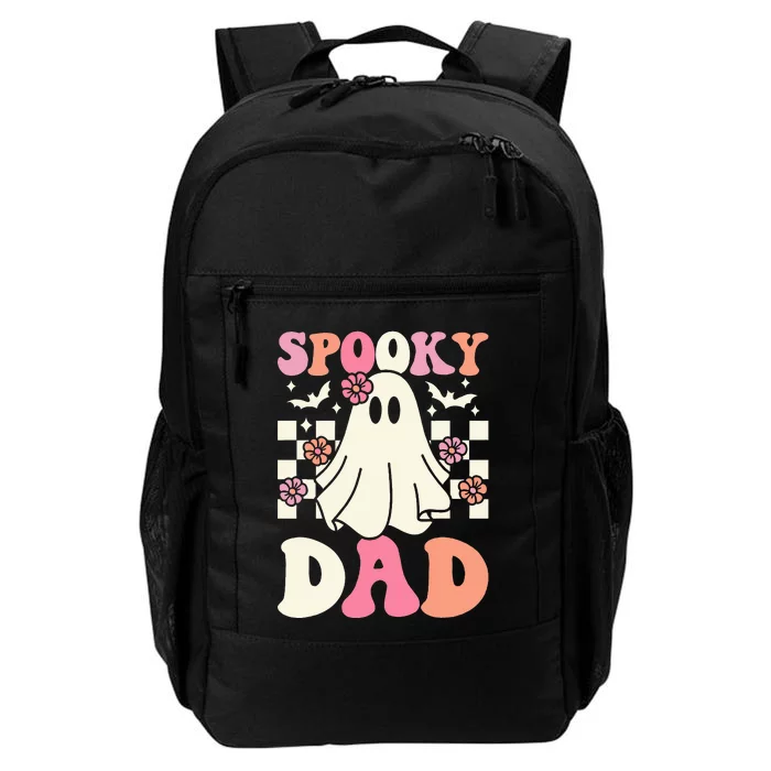 Spooky Dad Halloween Ghost Costume Retro Groovy Daily Commute Backpack