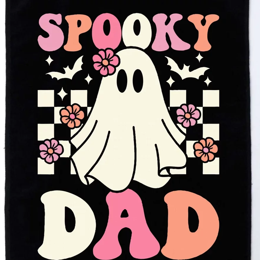 Spooky Dad Halloween Ghost Costume Retro Groovy Platinum Collection Golf Towel