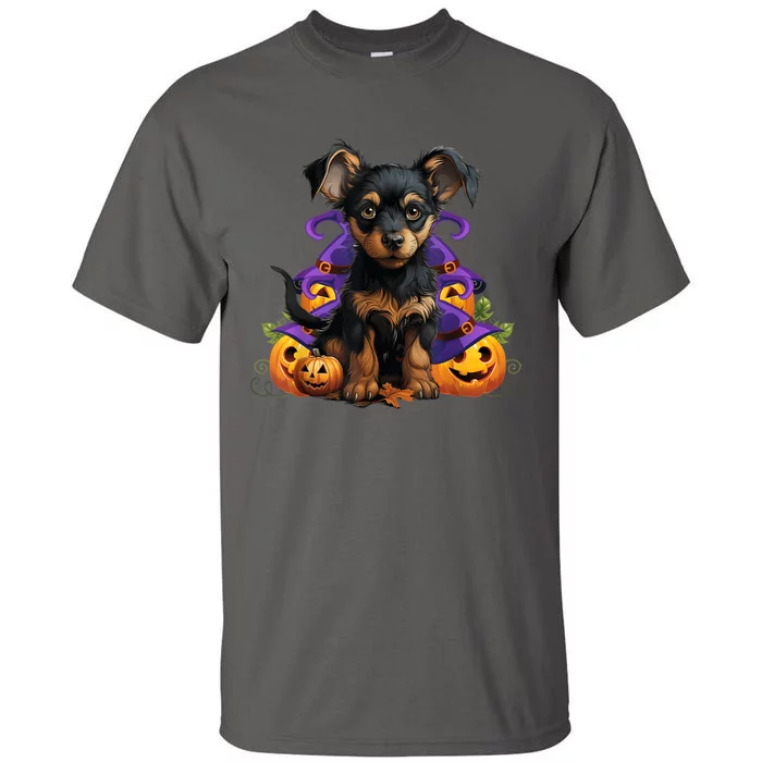 Spooky Dog Halloween Puppy Lover Pumpkin Funny Spooky Dog Tall T-Shirt