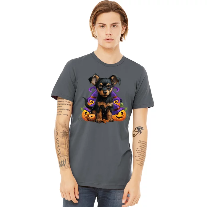 Spooky Dog Halloween Puppy Lover Pumpkin Funny Spooky Dog Premium T-Shirt