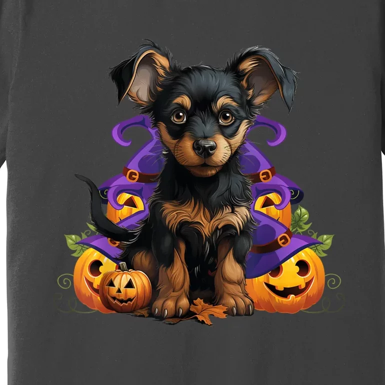 Spooky Dog Halloween Puppy Lover Pumpkin Funny Spooky Dog Premium T-Shirt