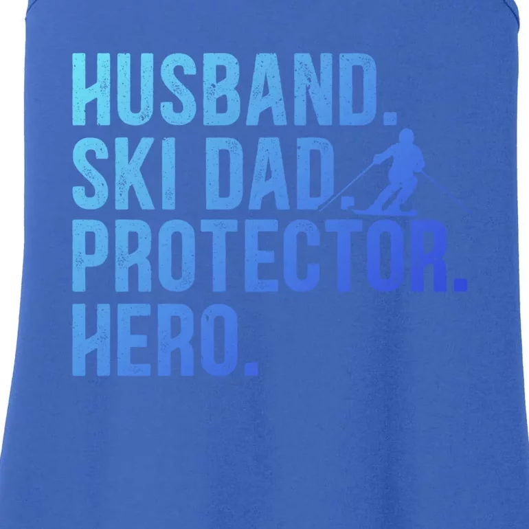 Ski Dad Husband Hero Gift Ladies Essential Tank