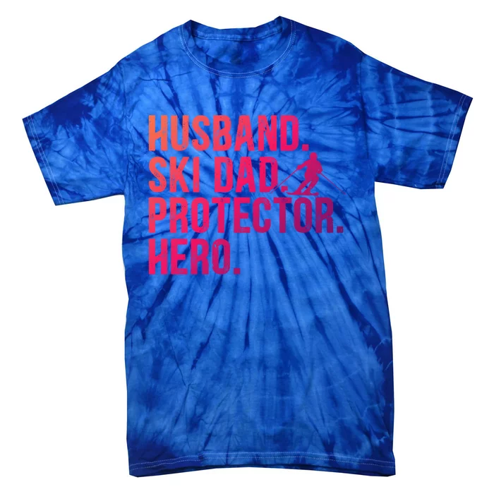 Ski Dad Husband Hero Gift Tie-Dye T-Shirt