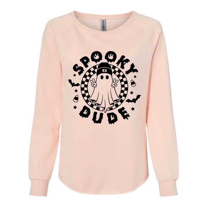 Spooky Dude Halloween Cool Ghost Ghoul Womens California Wash Sweatshirt