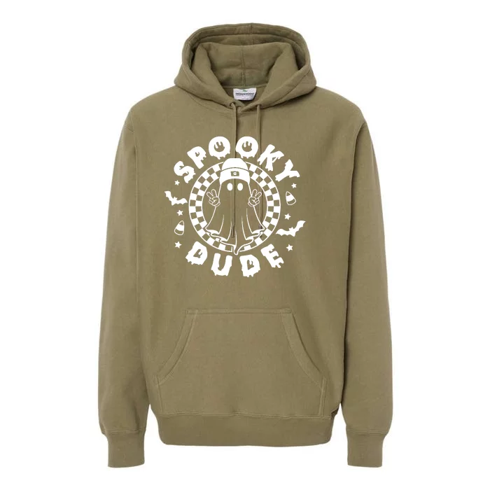 Spooky Dude Halloween Cool Ghost Ghoul Premium Hoodie