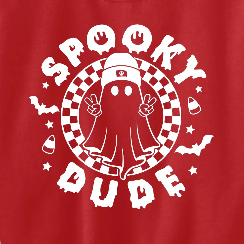 Spooky Dude Halloween Cool Ghost Ghoul Kids Sweatshirt