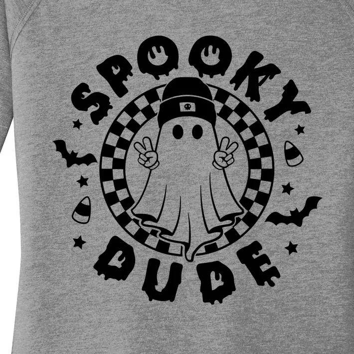 Spooky Dude Halloween Cool Ghost Ghoul Women's Perfect Tri Tunic Long Sleeve Shirt