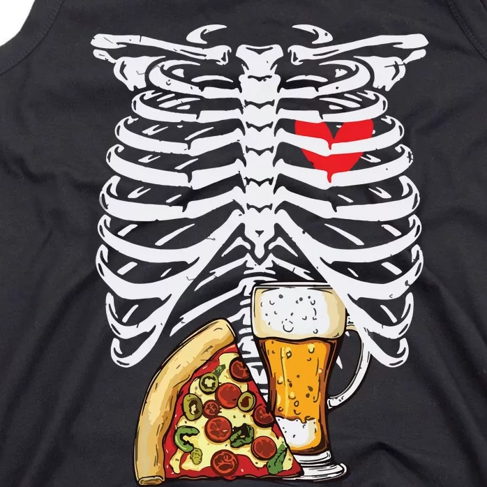 Skeleton Dad Halloween Pregnancy Couples Costumes Tank Top