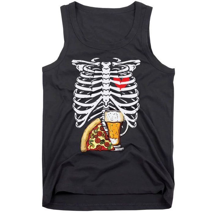 Skeleton Dad Halloween Pregnancy Couples Costumes Tank Top