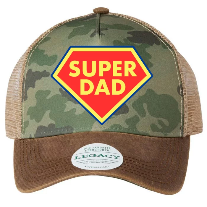 Super Dad Hero Gift Legacy Tie Dye Trucker Hat