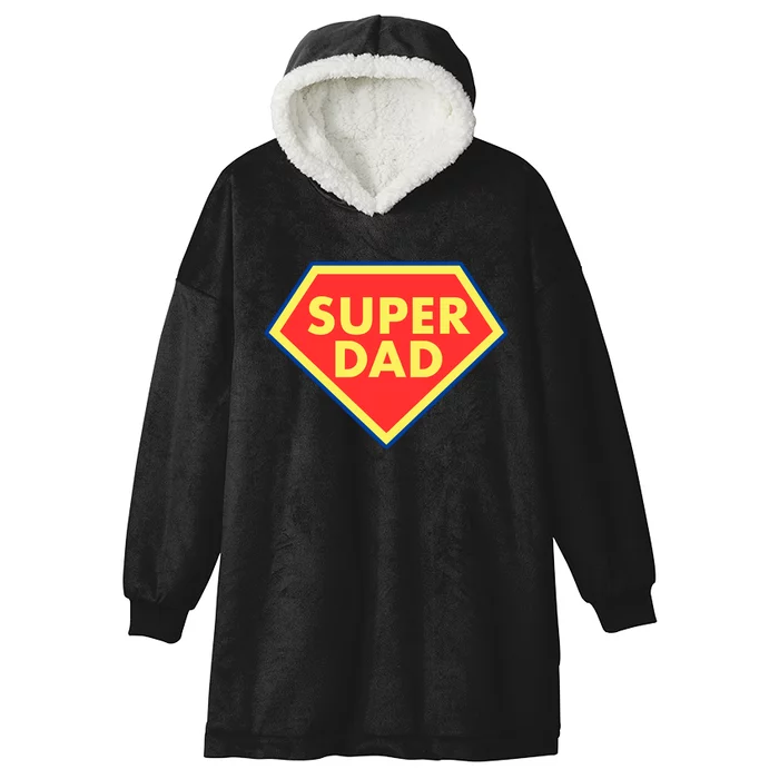 Super Dad Hero Gift Hooded Wearable Blanket