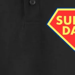 Super Dad Hero Gift Dry Zone Grid Performance Polo