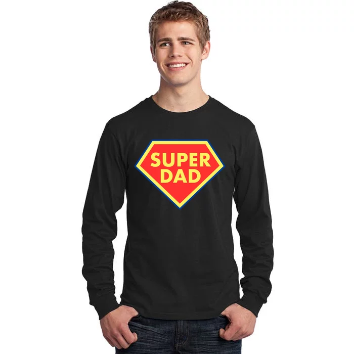 Super Dad Hero Gift Tall Long Sleeve T-Shirt