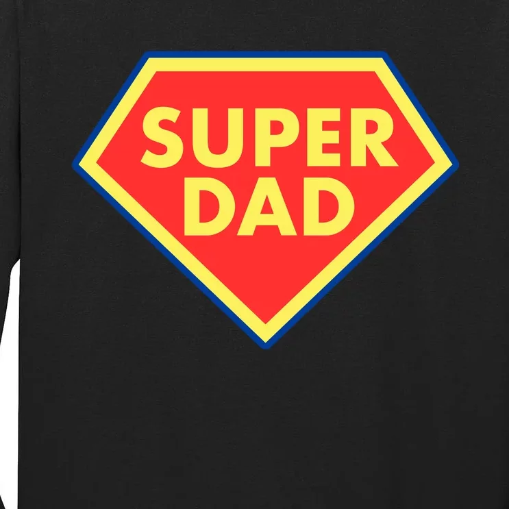 Super Dad Hero Gift Tall Long Sleeve T-Shirt