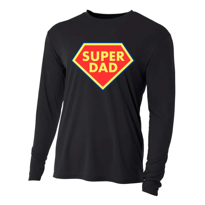 Super Dad Hero Gift Cooling Performance Long Sleeve Crew