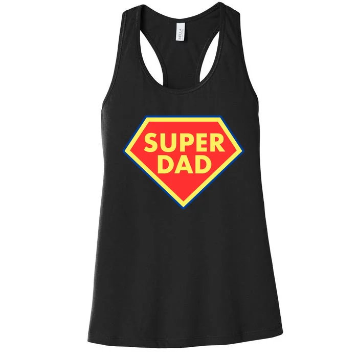 Super Dad Hero Gift Women's Racerback Tank