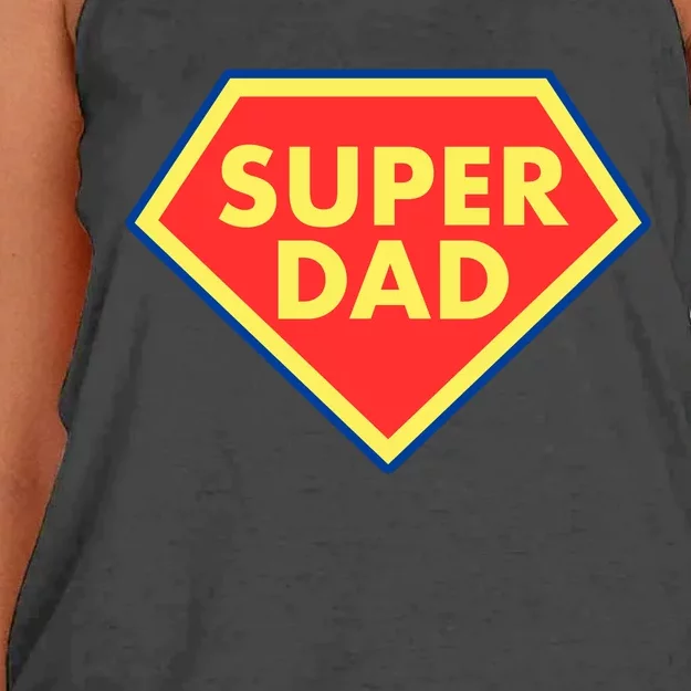 Super Dad Hero Gift Women's Knotted Racerback Tank