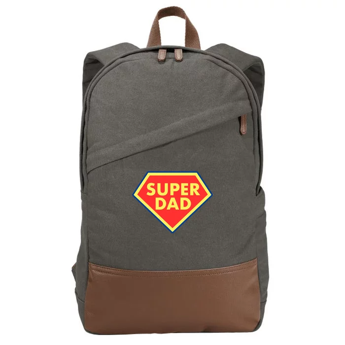 Super Dad Hero Gift Cotton Canvas Backpack