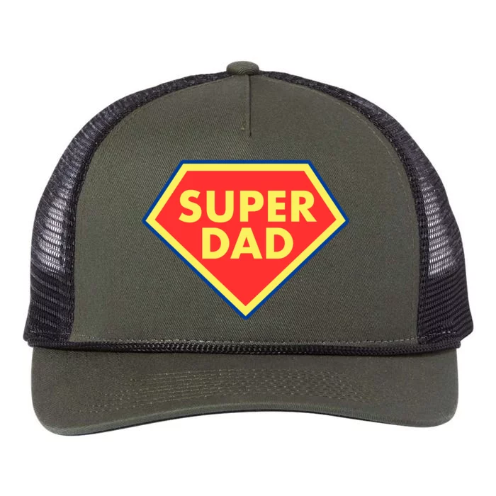 Super Dad Hero Gift Retro Rope Trucker Hat Cap