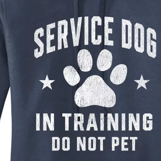 Service Dog In Training Assistance Dog Trainer Handler Funny Gift Women's Pullover Hoodie