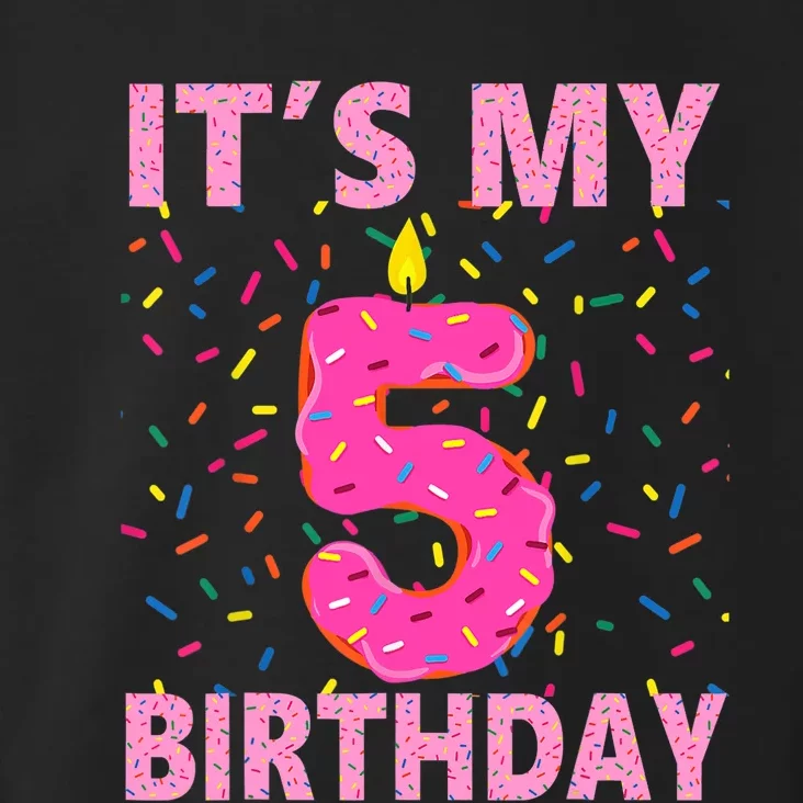 Sweet donut It's My 5th Birthday 5 Yrs Old Gifts Toddler Hoodie