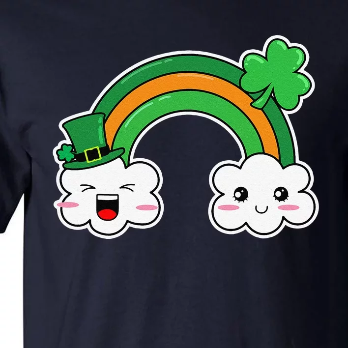 St.Patrick's Day Irish Rainbow Leprechaun Hat And Shamrock Tall T-Shirt