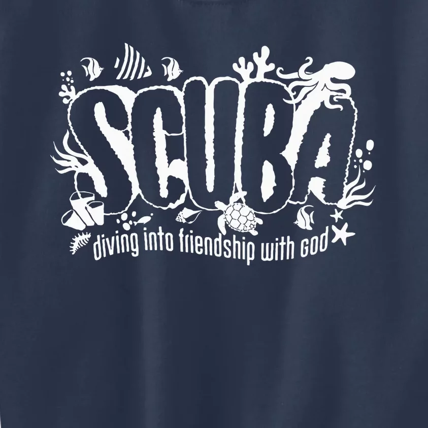 Scuba Diving Into Friendship With God Christian Vbs 2024 Kids Sweatshirt