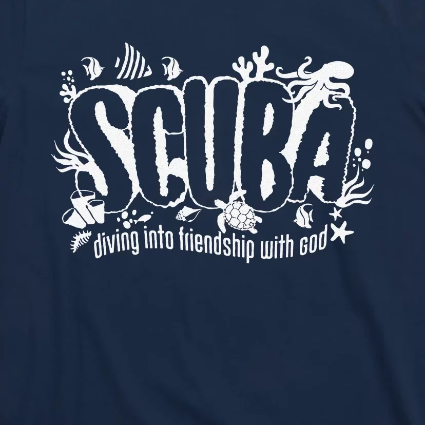 Scuba Diving Into Friendship With God Christian Vbs 2024 T-Shirt