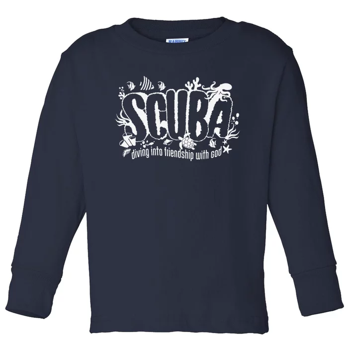 Scuba Diving Into Friendship With God Christian Vbs 2024 Toddler Long Sleeve Shirt