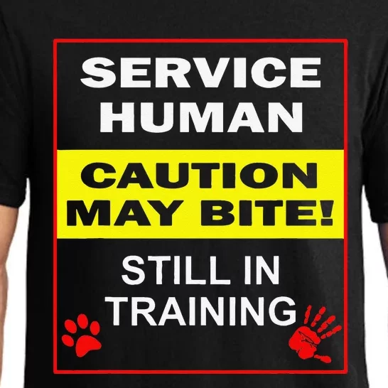 Service Dog In Training Funny Human Training Dog Walker Pajama Set