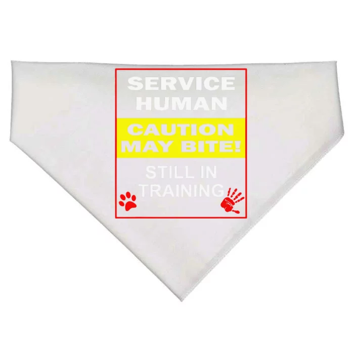 Service Dog In Training Funny Human Training Dog Walker USA-Made Doggie Bandana