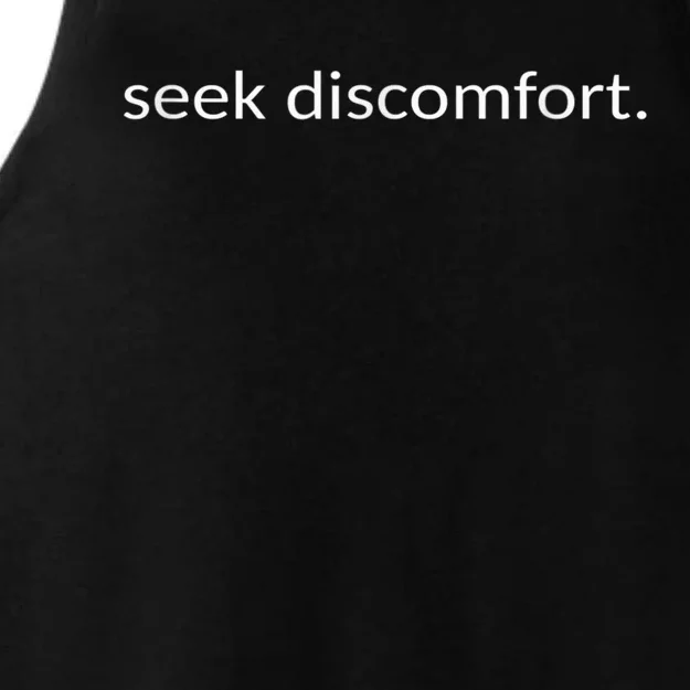 Seek Discomfort Inspirational Change Ladies Tri-Blend Wicking Tank