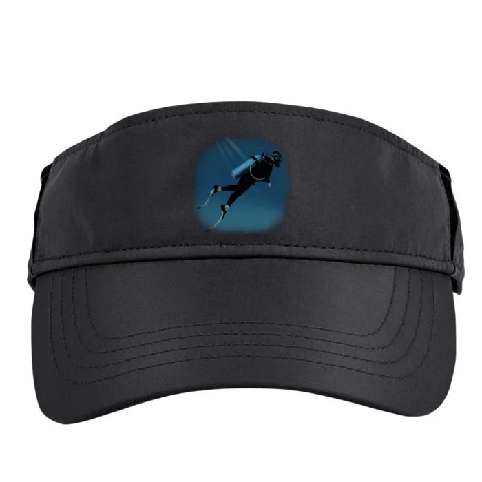 Scuba Diving Illustration Adult Drive Performance Visor