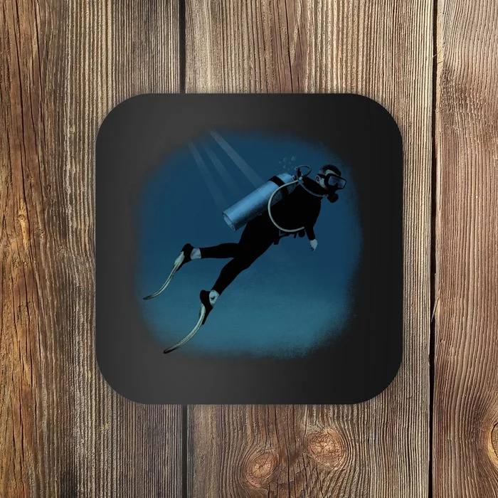 Scuba Diving Illustration Coaster