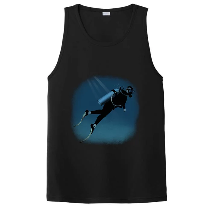 Scuba Diving Illustration Performance Tank