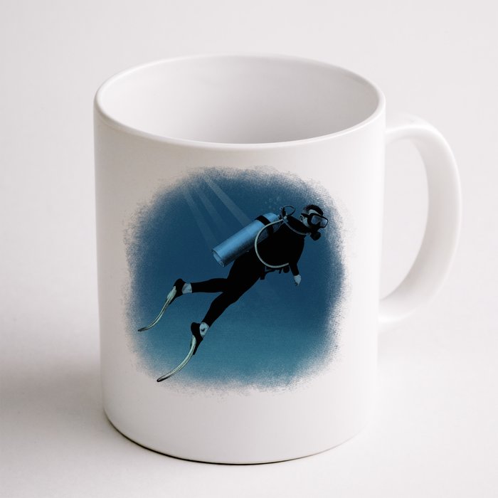 Scuba Diving Illustration Front & Back Coffee Mug