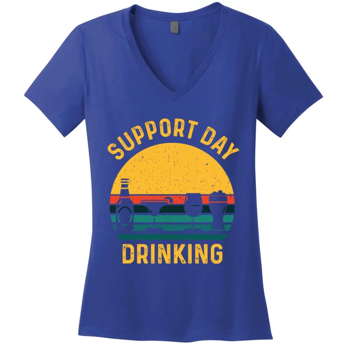 Support Day Ing Funny Cute Humor Awesome Tee Cute Gift Women's V-Neck T-Shirt