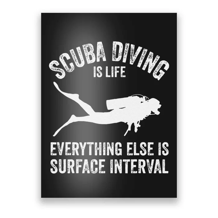 Scuba Diving Is Life Everything Else Is Surface Interval Poster