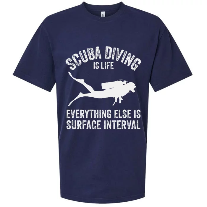 Scuba Diving Is Life Everything Else Is Surface Interval Sueded Cloud Jersey T-Shirt